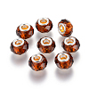 Handmade Glass European Beads X-GPDL25Y-70-1