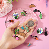 16Pcs 8 Styles Western Music Theme Enamel Pin JEWB-TA0001-29-7