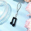 Glass Seed Bead Beaded Musical Note Charm Mobile Straps HJEW-MZ00185-2