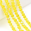 Electroplate Glass Beads Strands EGLA-A034-T2mm-L28-4