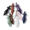 Natural & Synthetic Mixed Gemstone Pendants G-C187-03-1