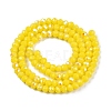 Electroplate Opaque Solid Color Glass Beads Strands EGLA-A044-P3mm-L04-3