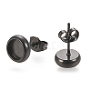 304 Stainless Steel Stud Earring Settings STAS-K202-05B-B-1