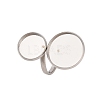 Non-Tarnish 304 Stainless Steel Open Cuff Ring Findings STAS-E124-05N-P-3
