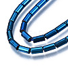 Electroplate Opaque Glass Beads Strands EGLA-T023-02-A01-3