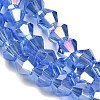 Transparent Electroplate Glass Beads Strands EGLA-A039-T2mm-B07-3