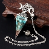 Synthetic Turquoise Chip & Resin Orgonite Dowsing Pendulum Big Pendants PW-WG36861-14-1