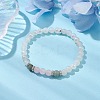 6.5mm Round Natural Labradorite & Rose Quartz & Electroplated White Moonstone Beaded Stretch Bracelets for Women Men BJEW-JB10478-2