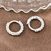 Brass Huggie Hoop Earrings KK-CBA8324-18E-P-2