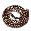 Electroplate Non-magnetic Synthetic Hematite Beads Strands G-T114-60A-R-2