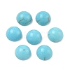 Craft Findings Dyed Synthetic Turquoise Flat Back Dome Cabochons X-TURQ-S266-6mm-01-4