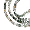 Natural Moss Agate Beads Strands G-Z116-A05-3mm-4