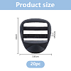 20Pcs POM Plastic Ladder Lock Slider Buckles FIND-DC0007-82-2