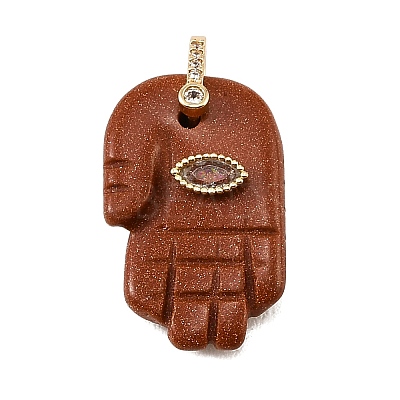 Synthetic Goldstone Carved Pendants GG-CBA5963-01F-NH-1