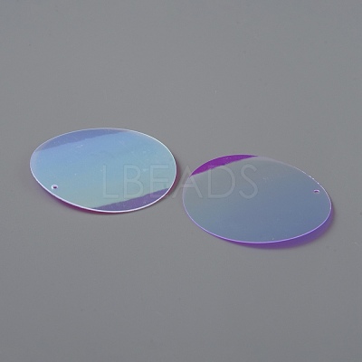 Iridescent PVC Paillette/Sequins Pendants PVC-WH0006-01F-1