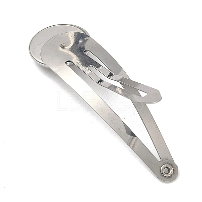 304 Stainless Steel Snap Hair Clip Finding STAS-B126-01B-P-1