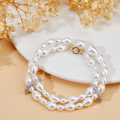 2Pcs Platinum Plated 925 Sterling Silver Rhinestone Twister Clasps STER-DC0001-78-1
