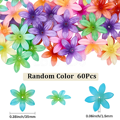 60Pcs Opaque Acrylic Beads OACR-SC0002-81-1