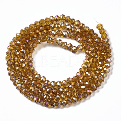 Electroplate Glass Beads Strands EGLA-R048-2mm-24-1