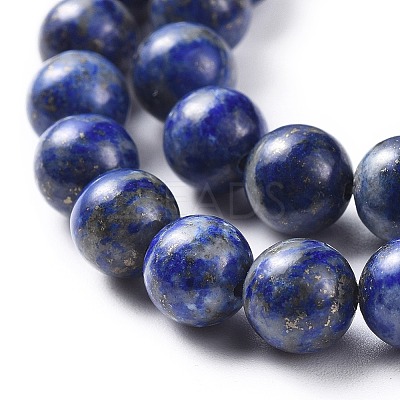 Natural Lapis Lazuli Round Beads Strands G-I181-09-8mm-1