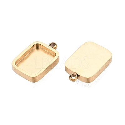 304 Stainless Steel Pendant Cabochon Component STAS-Q113-19B-G-1