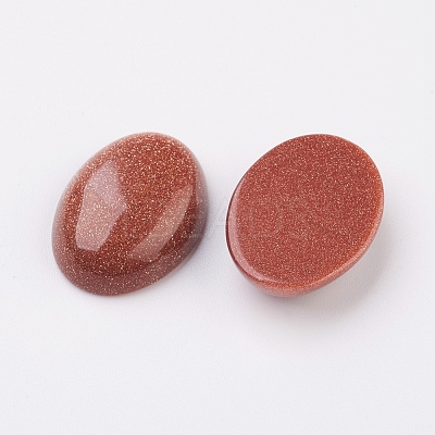 Synthetic Goldstone Flat Back Cabochons G-G741-18x25mm-10-1