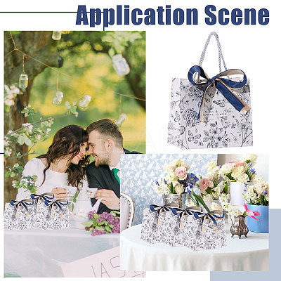 Floral Printed Paper Gift Tote Bags ABAG-WH0044-82A-1