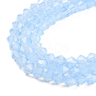 Baking Paint Transparent Glass Beads Strands DGLA-F029-J4mm-02-1
