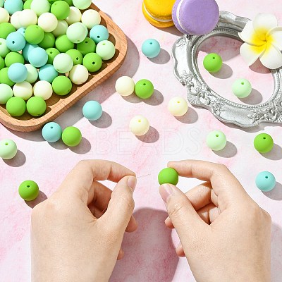 Rubberized Style Opaque Acrylic Beads MACR-CJC0009-02C-1