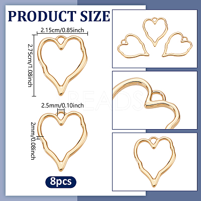 8Pcs Brass Pendants KK-NB0004-24-1
