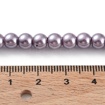 Eco-Friendly Dyed Glass Pearl Round Beads Strands HY-A008-6mm-RB116-1