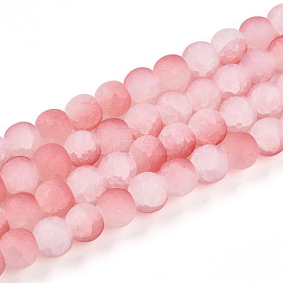 Crackle Glass Beads Strands GLAA-N009-8mm-03-1