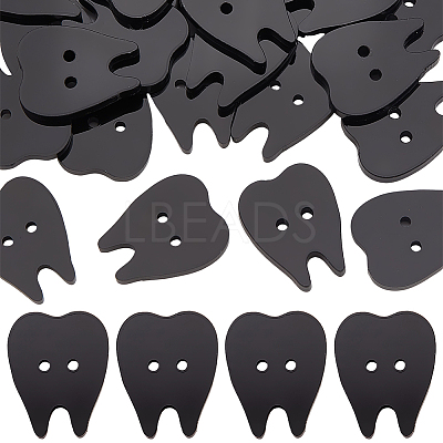 60Pcs Acrylic Buttons BUTT-PH0001-59B-02-1
