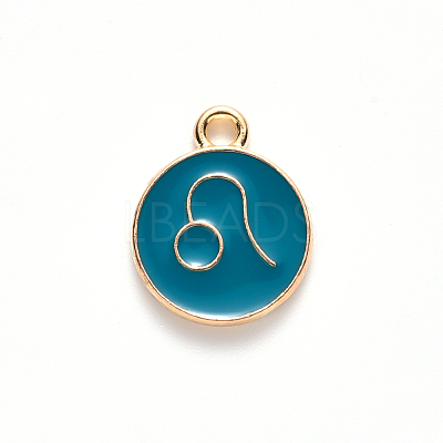 Alloy Enamel Pendants ENAM-S124-01A-05G-1