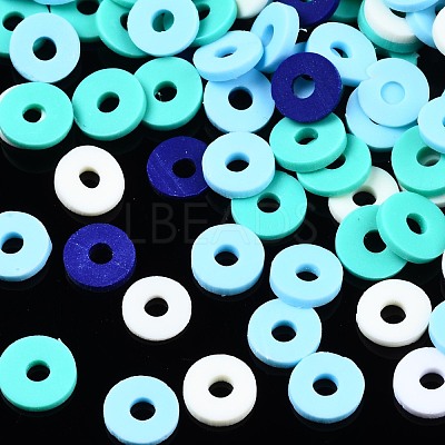 Handmade Polymer Clay Beads Strands CLAY-R089-6mm-T02B-14-1