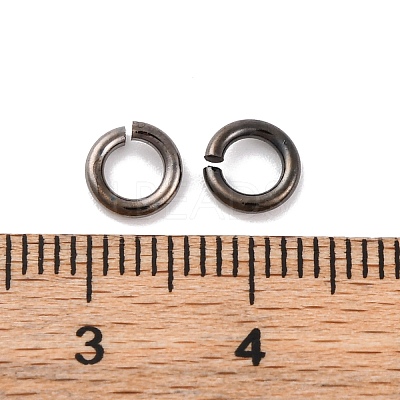 Brass Saw Cut Open Jump Rings KK-G514-01C-B-1