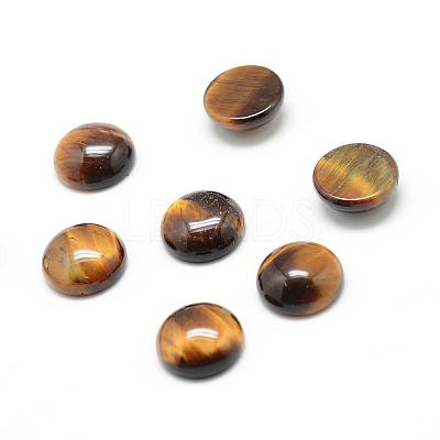 Natural Tiger Eye Gemstone Cabochons G-T020-12mm-26-1