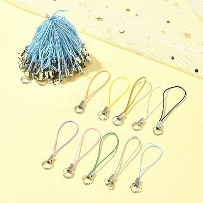 100Pcs Polyester Cord Mobile Straps MOBA-FS0001-02I-1