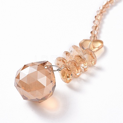 Crystal Teardrop Beaded Wall Hanging Decoration Pendant Decoration HJEW-G019-01A-1