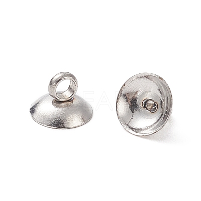 304 Stainless Steel Bead Cap Pendant Bails LS-X-STAS-G224-24P-10-1