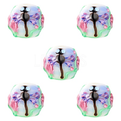 5Pcs Handmade Lampwork Beads LAMP-SZ0001-50D-1