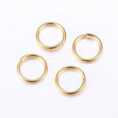 304 Stainless Steel Open Jump Rings X-STAS-O098-01G-04-1