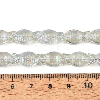 Transparency Electroplate Glass Beads Strands GLAA-T023-40B-02-1