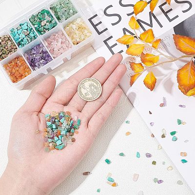 Natural & Synthetic Mixed Gemston Chip Beads G-OC0001-57-1