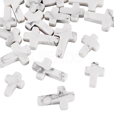 20Pcs 2 Styles Natural Howlite Beads G-TA0002-85-1