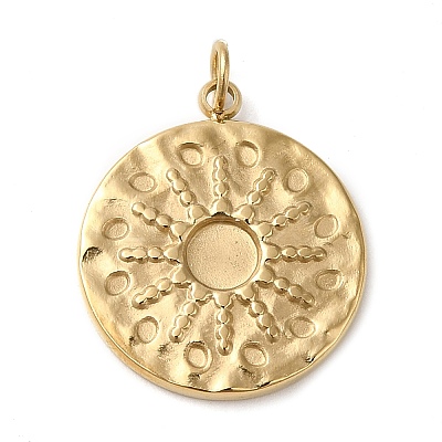 304 Stainless Steel Pendant Cabochon Settings STAS-K263-45G-1
