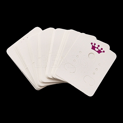 50Pcs Rectangle Paper Crown Print Earring Display Cards X1-CDIS-M008-01B-1