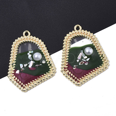 Epoxy Resin Pendants RESI-S381-08C-1