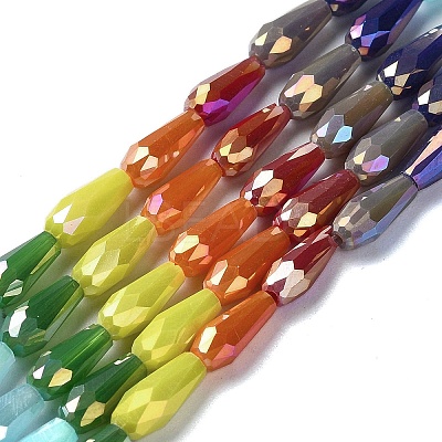Electroplate Glass Beads Strands EGLA-C004-01-1
