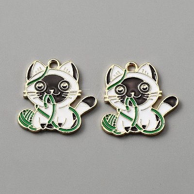 Zinc Alloy Enamel Pendants LS-ENAM-WH0065-01G-1